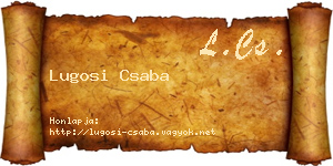 Lugosi Csaba névjegykártya